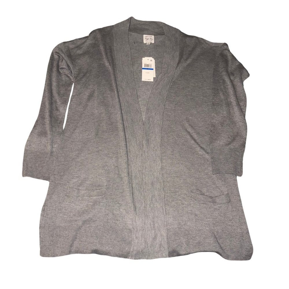 Hippie Rose Gray Open-Front Duster Cardigan Sweater - Picture 1 of 3